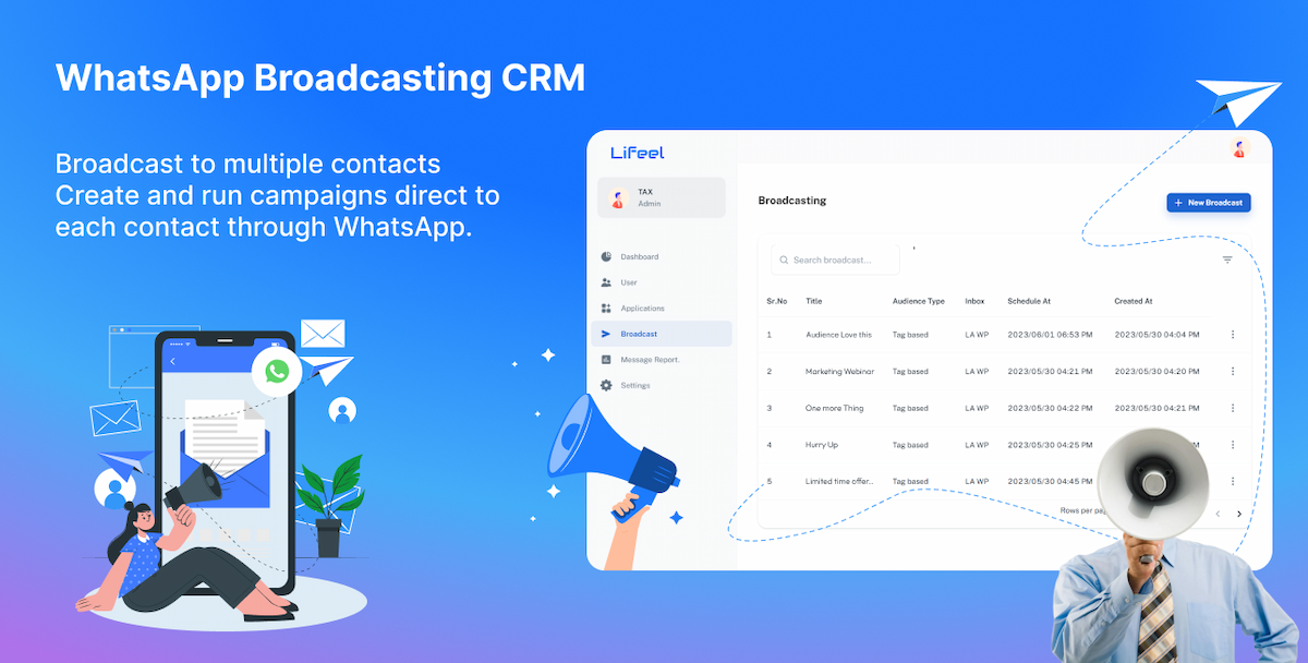 WhatsApp Broadcasting CRM